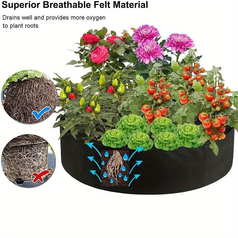 Round Plant Grow Bag – Versatile Garden Container for Easy Plant Growth and Optimal Harvests