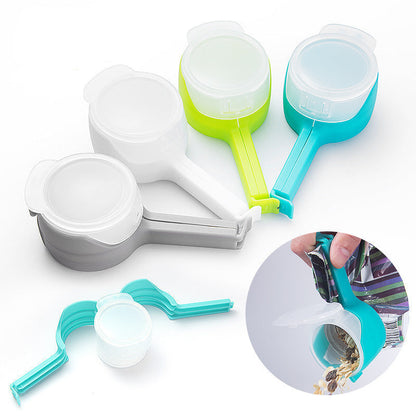 FrischFix 3-Piece Set Food Sealing Clips with Pour Spout
