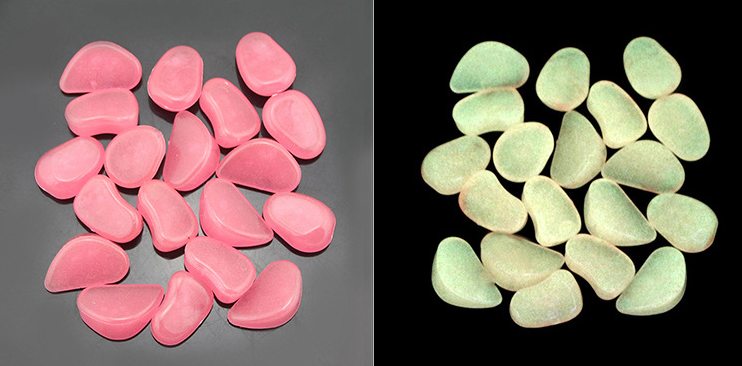 Glow-in-the-Dark Garden Stones – Phosphorescent Pebbles for Decoration in Various Colors