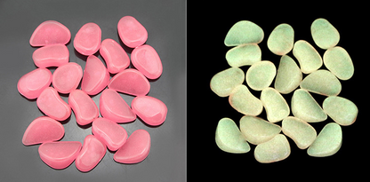 Glow-in-the-Dark Garden Stones – Phosphorescent Pebbles for Decoration in Various Colors
