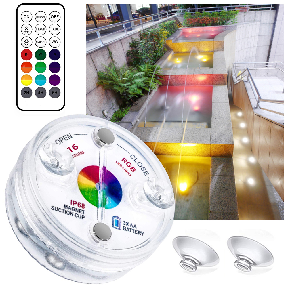 RGB LED Underwater Lighting with Remote Control – Color Changing for Pools, Bathrooms, and Ponds