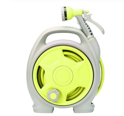 Compact Hose Reel with Spray Nozzle – Practical Garden Hose Cart for Easy Watering