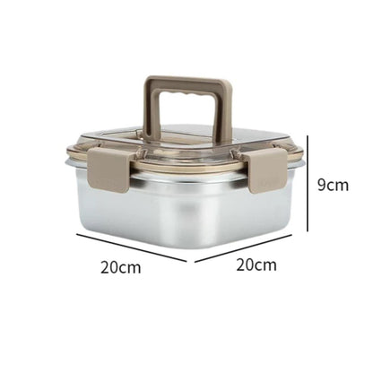 Stainless Steel Food Storage Box 1600ml, Portable Lunch Box