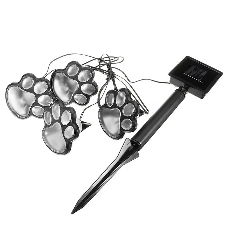 Paw Print Solar Lamp – LED Garden Lighting for Outdoor Use, Weatherproof and Energy-Efficient
