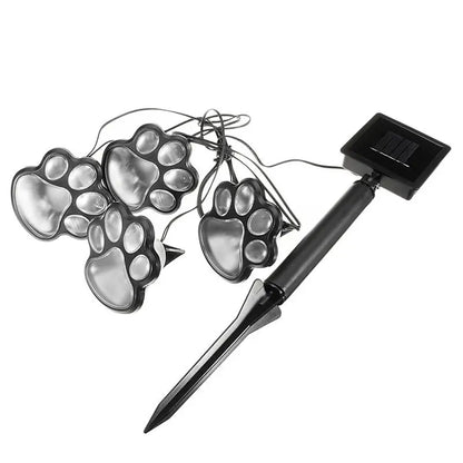 Paw Print Solar Lamp – LED Garden Lighting for Outdoor Use, Weatherproof and Energy-Efficient