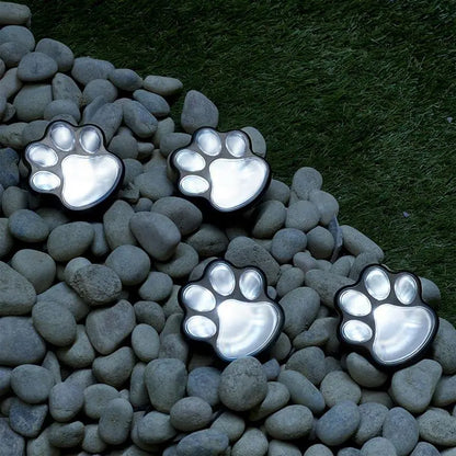 Paw Print Solar Lamp – LED Garden Lighting for Outdoor Use, Weatherproof and Energy-Efficient