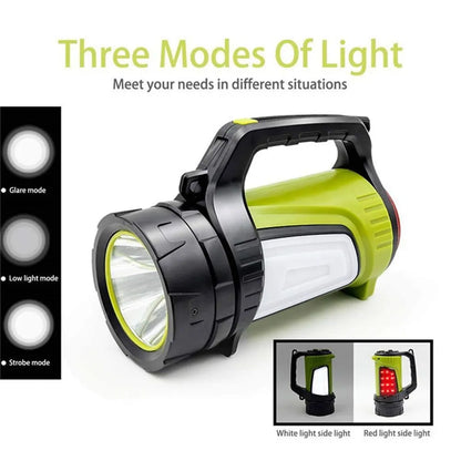 LED Flashlight With Double-sided Lighting – Waterproof Work Lamp For Outdoor Adventures And Emergencies