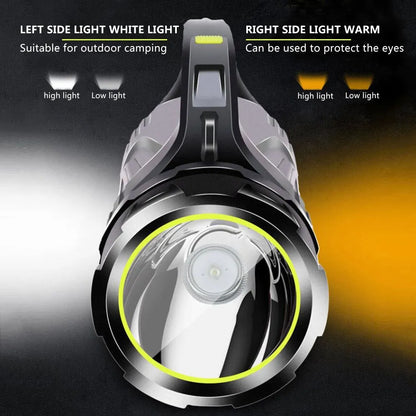 LED Flashlight With Double-sided Lighting – Waterproof Work Lamp For Outdoor Adventures And Emergencies