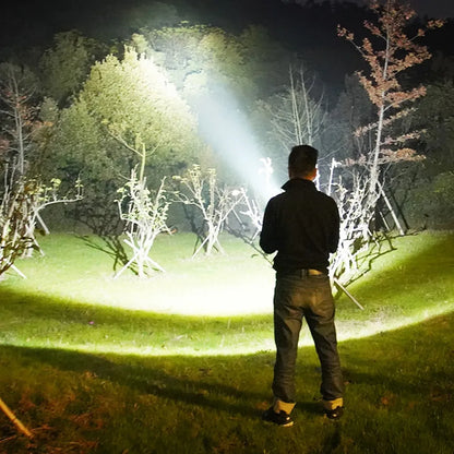 LED Flashlight With Double-sided Lighting – Waterproof Work Lamp For Outdoor Adventures And Emergencies