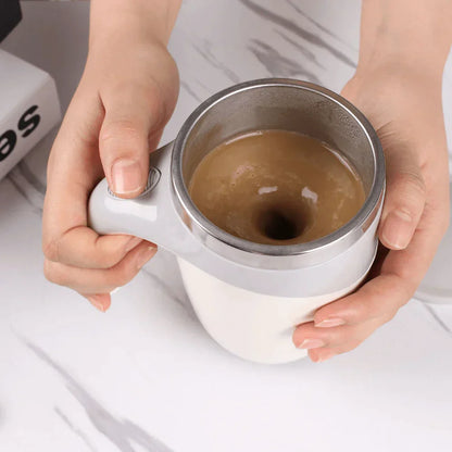 Self-Stirring Thermal Mug with One-Button Control for Hot Drinks