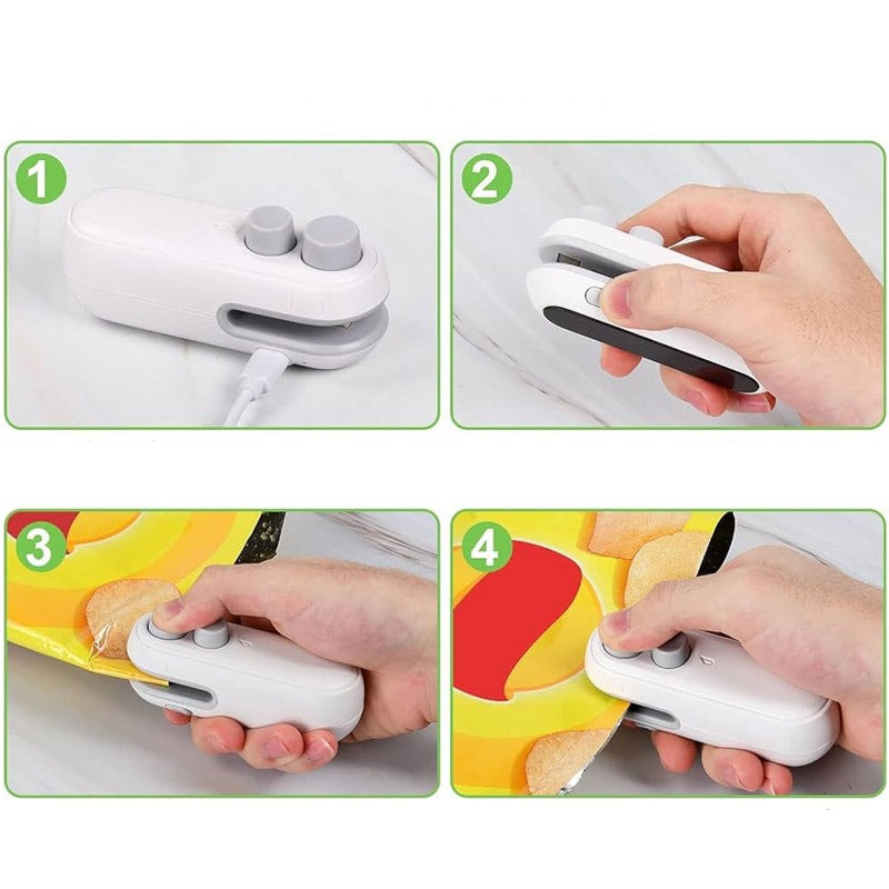 Mini Sealing Device 2-in-1 for Freshness and Protection