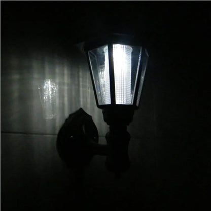 Solar Garden Lantern with LED – Wall-Mounted Outdoor Lighting for Patio and Garden in a Classic Design