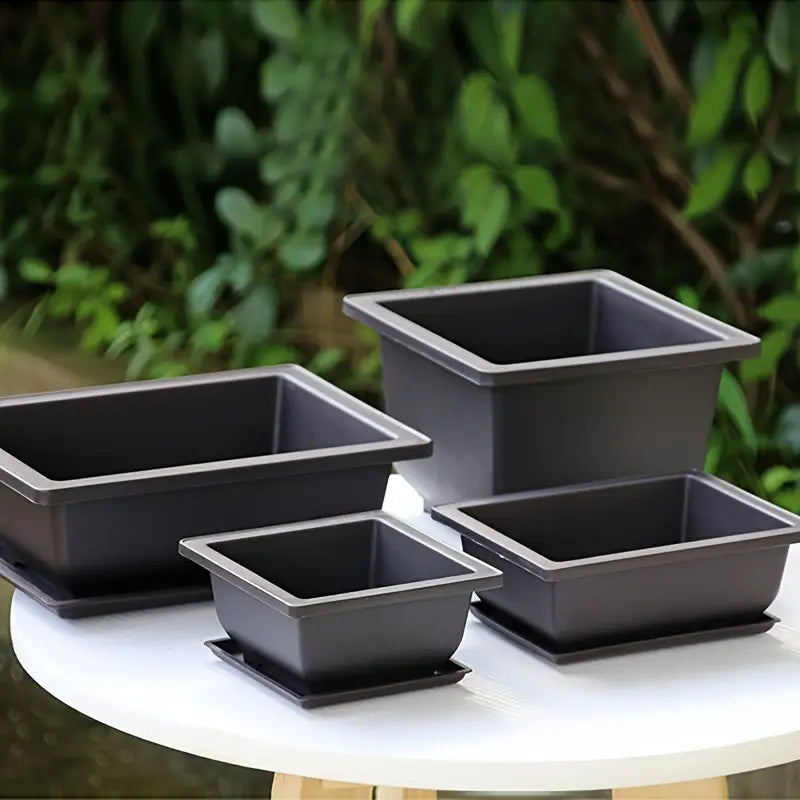 Rectangular Planter with Saucer – Ideal for Garden and Balcony