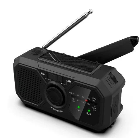 Emergency Radio with Solar Power and Hand Crank – FM/AM