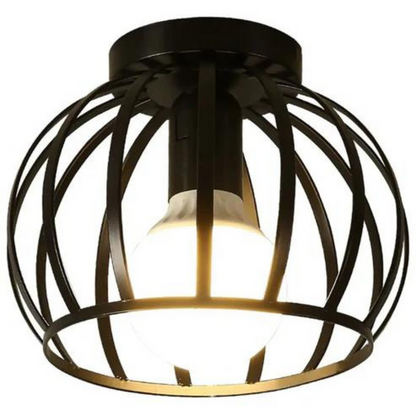 Loft Ceiling Lamp in Black Metal – Rustic Industrial Style for Your Home