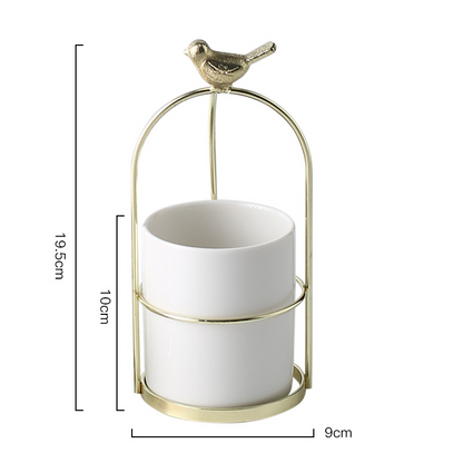 Flower Planters with Bird Design – Decorative Plant Pots for Garden and Balcony