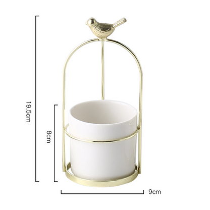 Flower Planters with Bird Design – Decorative Plant Pots for Garden and Balcony