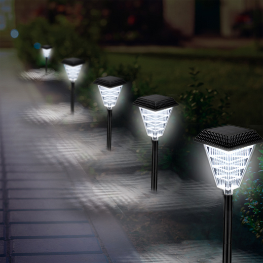 Solar LED Path Lights with Crystal Light Effect – Waterproof Outdoor Lighting for Garden, Patio, and Driveway IP65 Solar Garden Lights