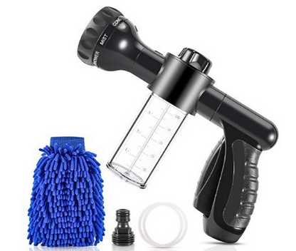 Multifunctional car wash spray gun with microfiber attachment – spray gun for thorough vehicle cleaning