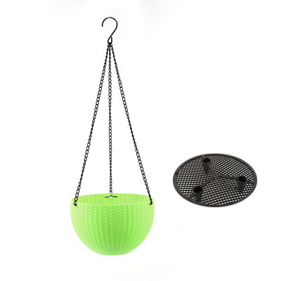 Braided Hanging Basket for Plants with Chain – Perfect for Balcony and Garden