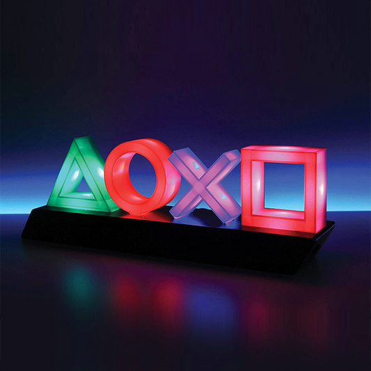Gaming LED Lamp with PlayStation Symbols – Music-Reactive RGB Light for Gamer Bedroom Desk Decoration