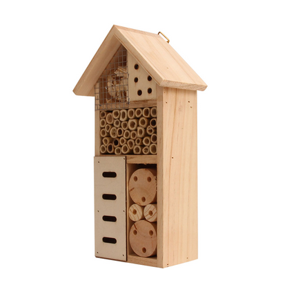 Bee and Insect-Friendly Wooden Insect House – Natural Habitat for Gardens and Patios