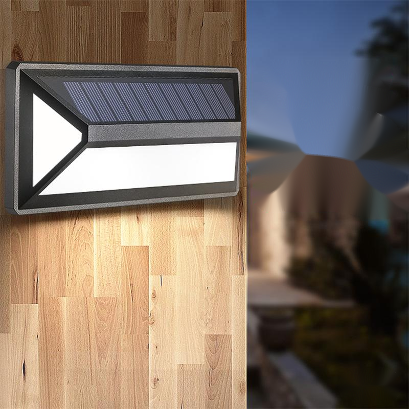 Solar-Powered LED Outdoor Wall Light with Motion Sensor – Modern Waterproof Facade Lighting for Garden and Terrace