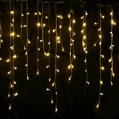 LED Icicle String Lights with Starry Sky Effect – Colorful Light Curtains for Christmas and Garden