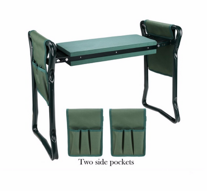 Garden Stool with Storage Bag – Foldable Seat and Work Area for Gardening