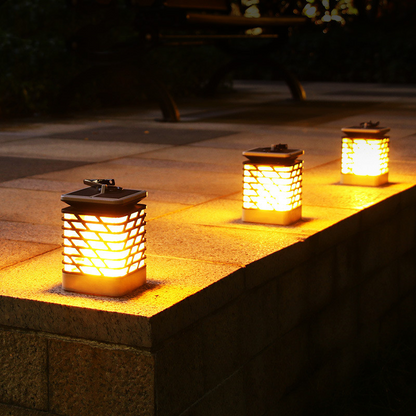 Solar LED Garden Light in Grooved Design – Stylish Lighting for Terrace and Outdoor Area