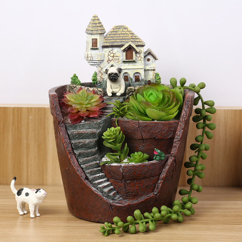 Succulent Decorative Flower Pot for Mini Gardens – Bonsai Planter for Micro Landscapes and Small Gardens