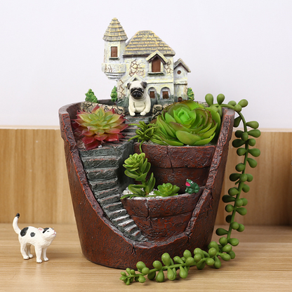 Succulent Decorative Flower Pot for Mini Gardens – Bonsai Planter for Micro Landscapes and Small Gardens