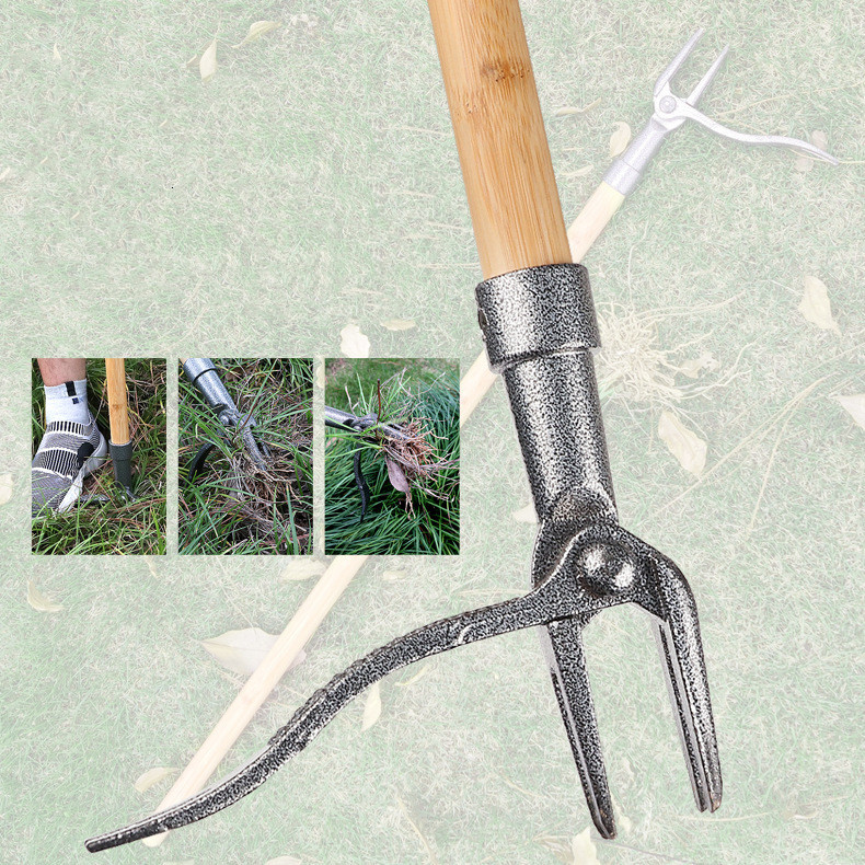 Weed Puller with 4-Claw Iron Head – Effective Garden Tool for Root Removal and Weed Control