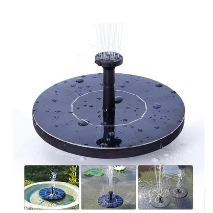 Solar-Powered Bubbling Fountain for Bird Baths – Water Sprinkler with Solar Panel