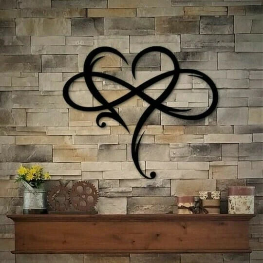 Metal Wall Decoration Infinity Heart