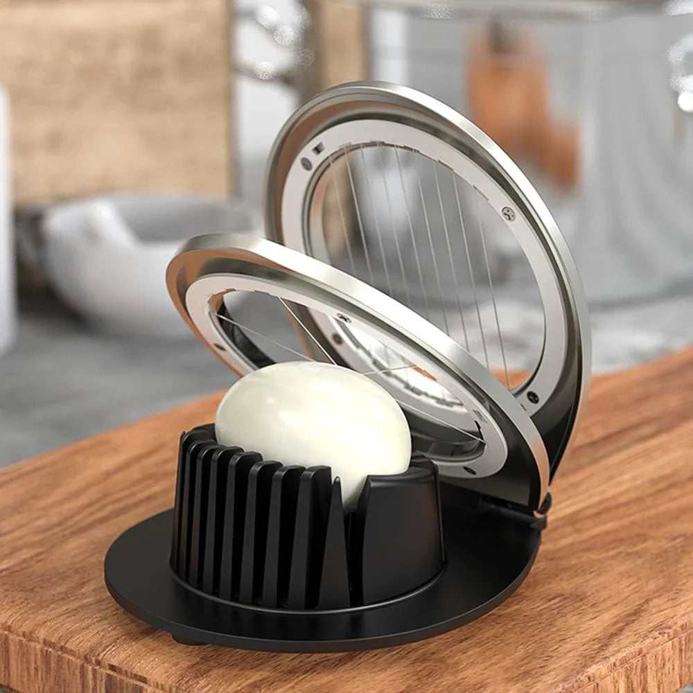Stainless Steel Egg Slicer – Multifunctional 3-in-1 Slicing Tool for Perfect Eggs