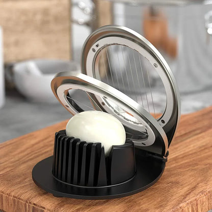 Stainless Steel Egg Slicer – Multifunctional 3-in-1 Slicing Tool for Perfect Eggs