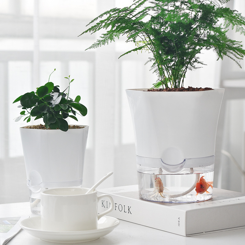 Self-Watering Plant Pot with Water Reservoir – Ideal for Indoor Plants and Easy Care