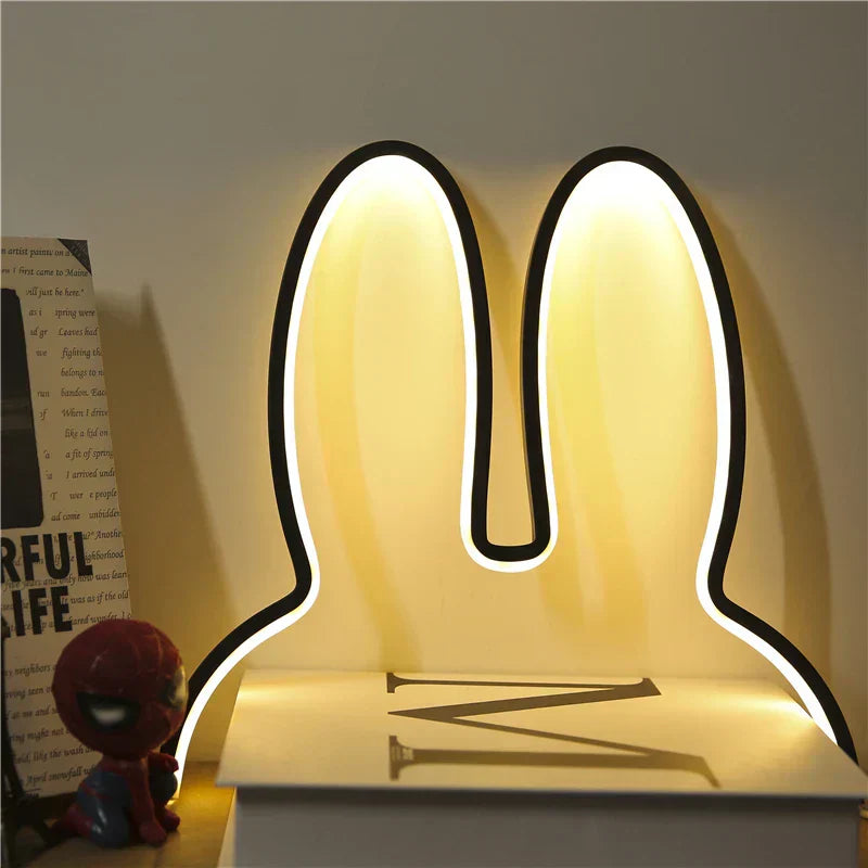 LED Bunny Lamp – Dimmable Wall Light with USB Charging