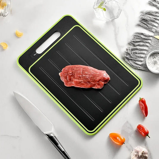 Multifunctional Cutting Board with Defrosting Plate – Double-Sided & Non-Slip