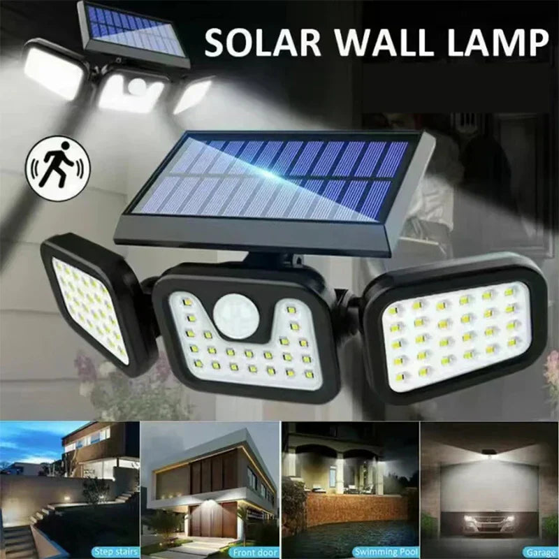 Solar-Powered Outdoor Wall Light with Motion Sensor