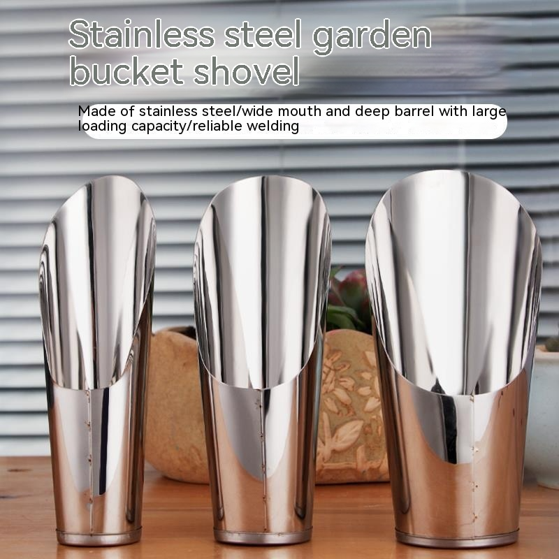 Durable Stainless Steel Garden Trowel – High-Quality Scoop for Potting Soil in the Garden and on the Balcony