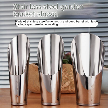 Durable Stainless Steel Garden Trowel – High-Quality Scoop for Potting Soil in the Garden and on the Balcony