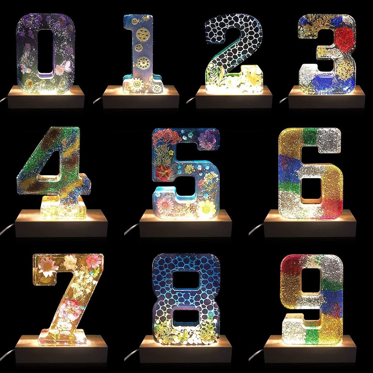 Colorful LED Letters with Flowers