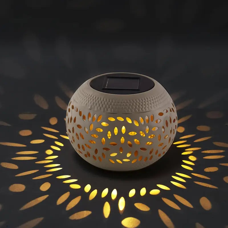 Solar Garden Lamp with Dotted Design – Perfect Lighting for Patio and Garden