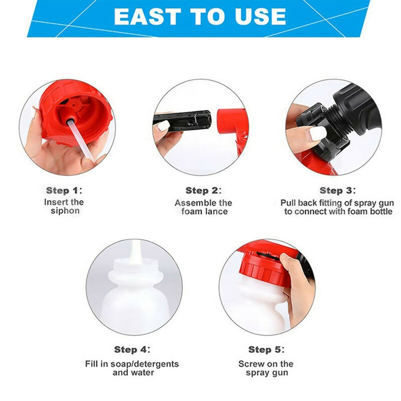 High-Pressure Foam Sprayer with Nozzle – Efficient Cleaning and Garden Gun for Home and Outdoor Use