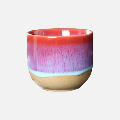 Handmade Ceramic Mug – Colorful Teacups with Natural Glaze Finish