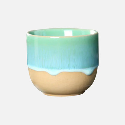 Handmade Ceramic Mug – Colorful Teacups with Natural Glaze Finish