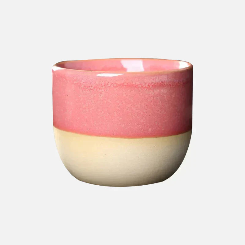 Handmade Ceramic Mug – Colorful Teacups with Natural Glaze Finish
