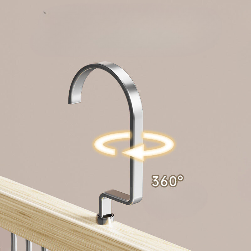 Space-Saving Wooden Multi-Hook Clothes Hanger